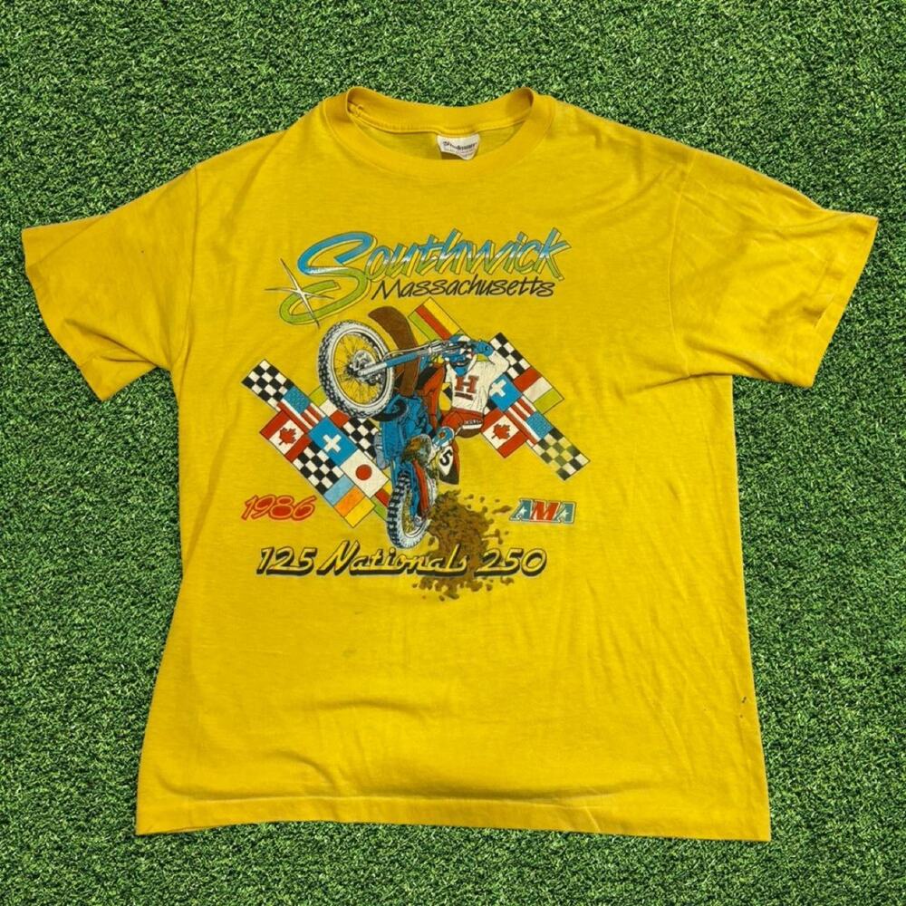 Vintage 1980s Motocross T Shirt